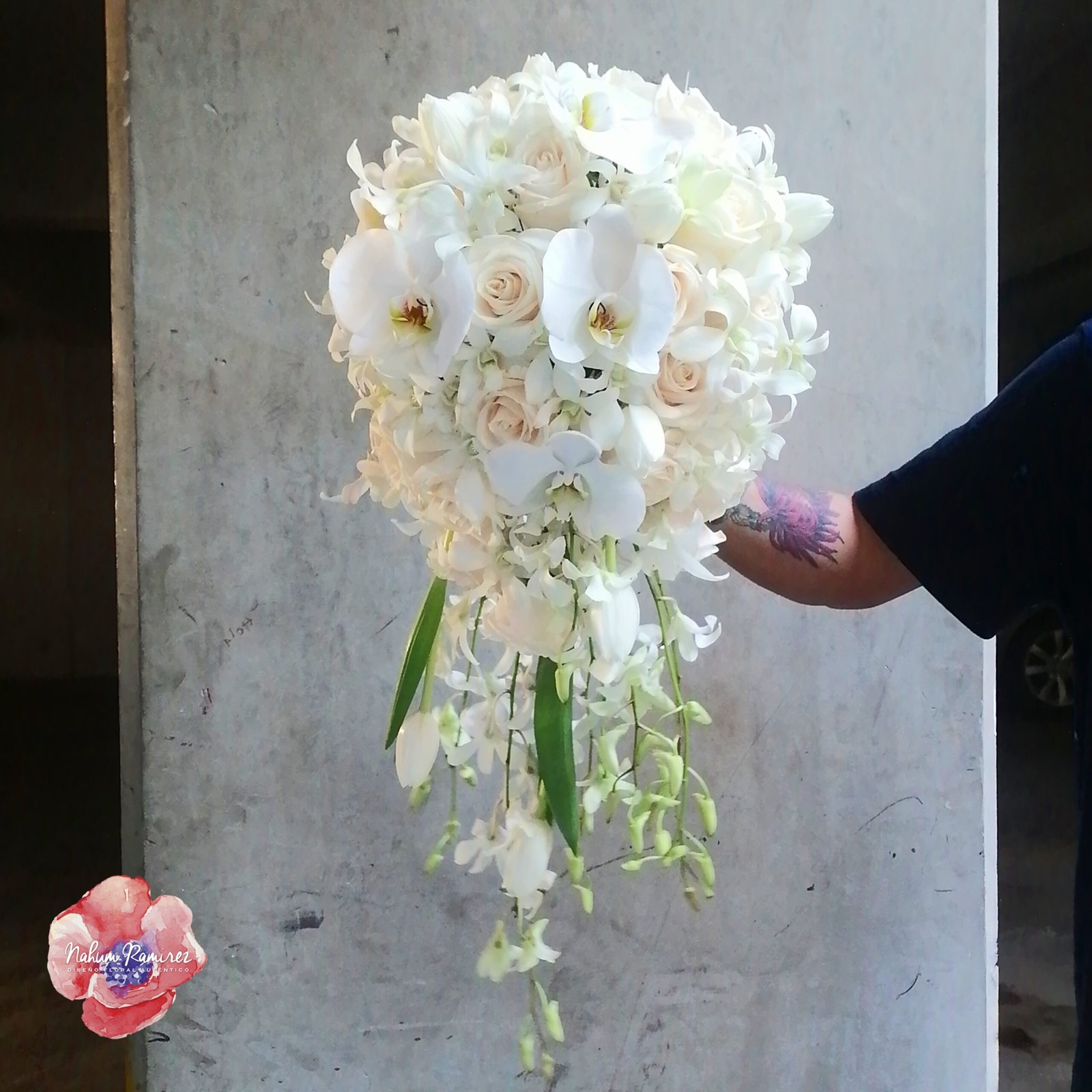 ⭐✓Ramo de novia con orquídeas, rosas y tulipanes Hacemos paquetes