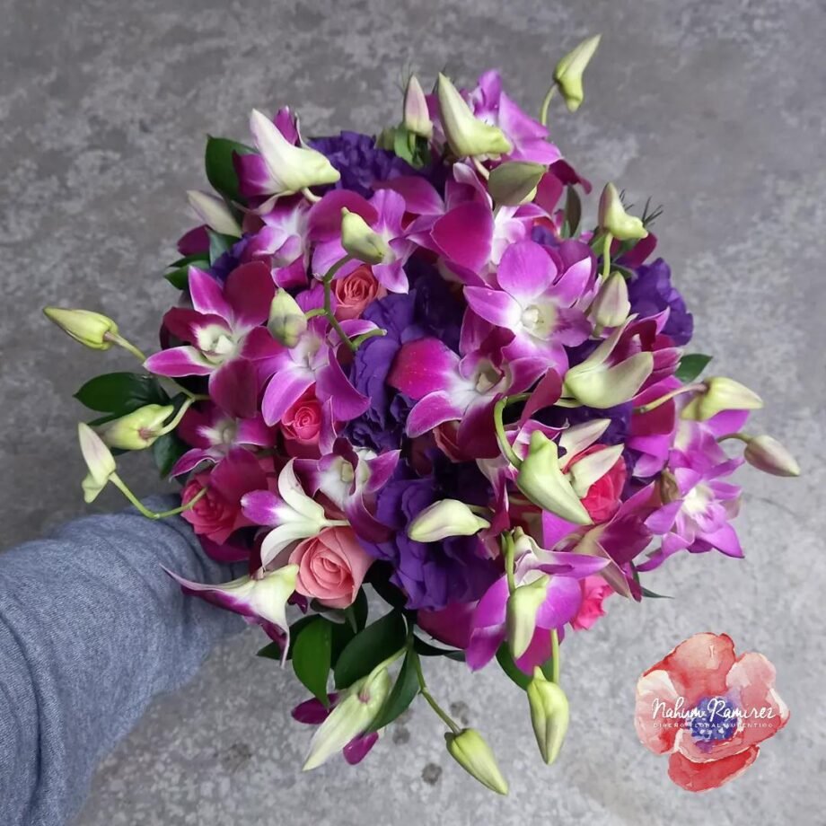 Ramo de novia con orquídeas